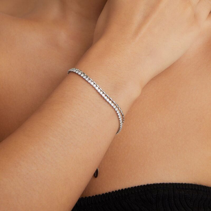 Alternative view of Arelia Crystal Silver Bracelet