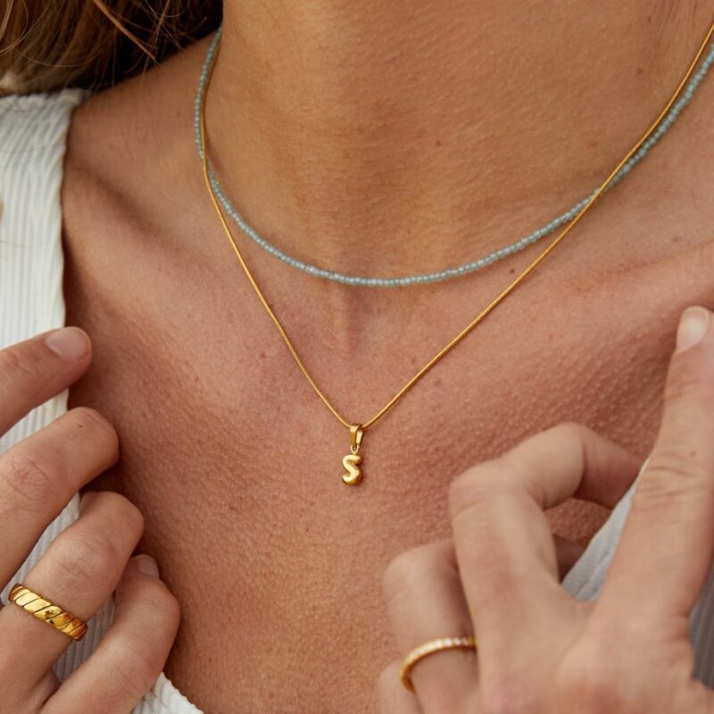 Alternative view of Bubble Letter Necklace