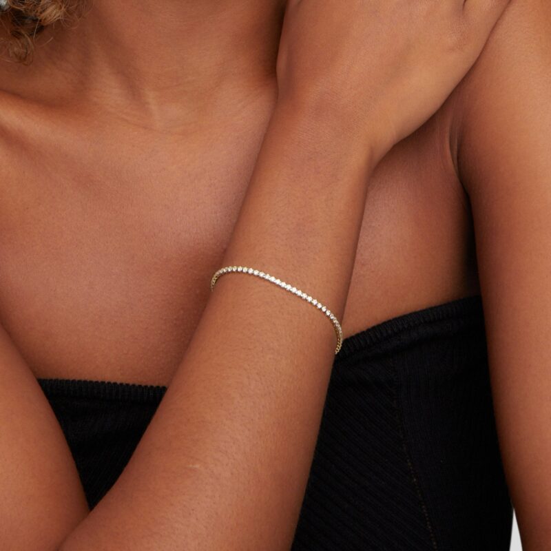 Alternative view of Cordelia Gold Tennis Bracelet