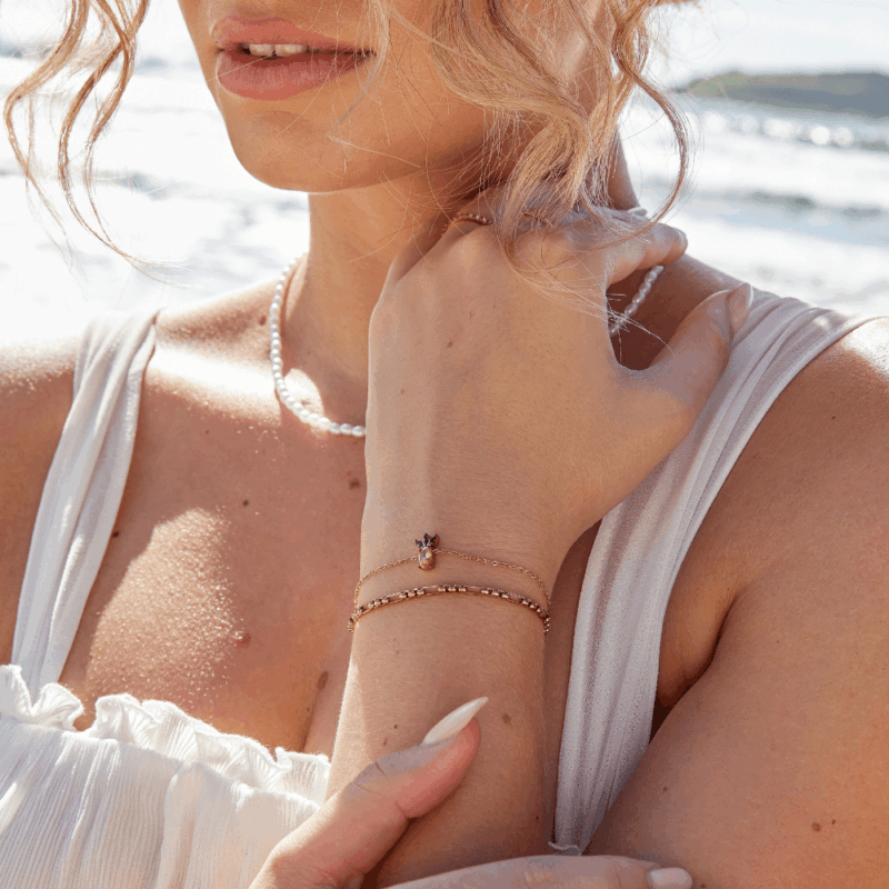 Alternative view of Crystal Pineapple Bracelet