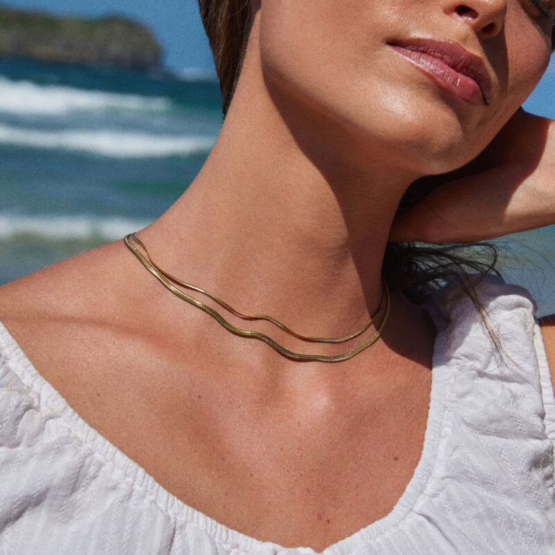 Alternative view of Double Herringbone Choker