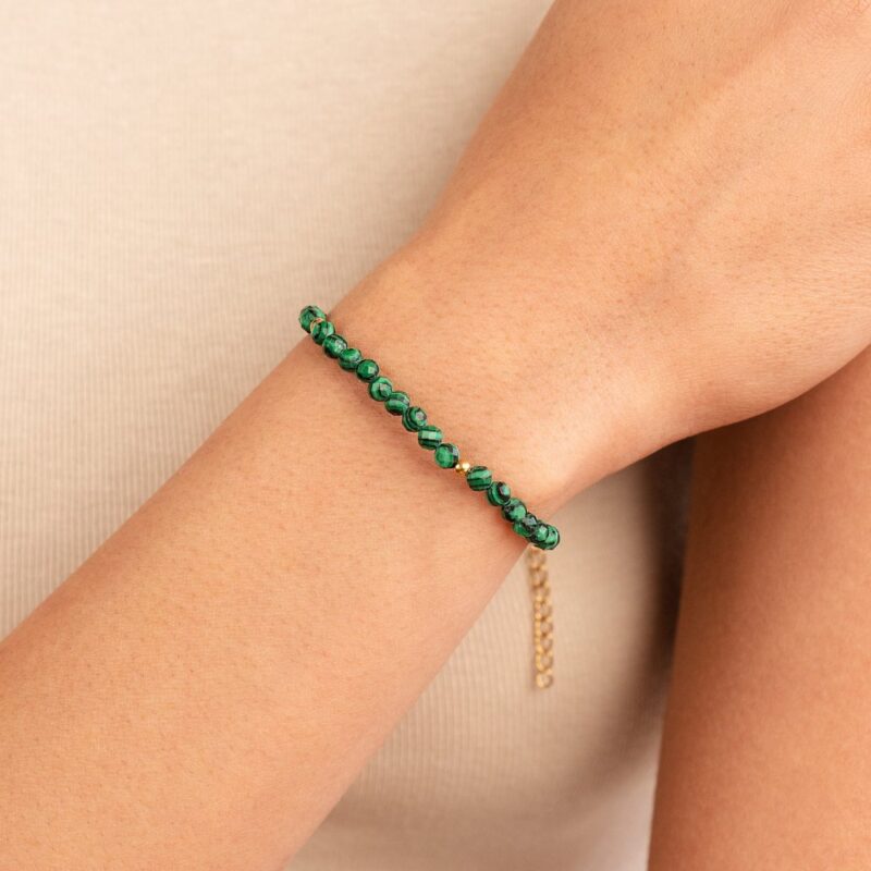Alternative view of Emerald Green Beaded Bracelet