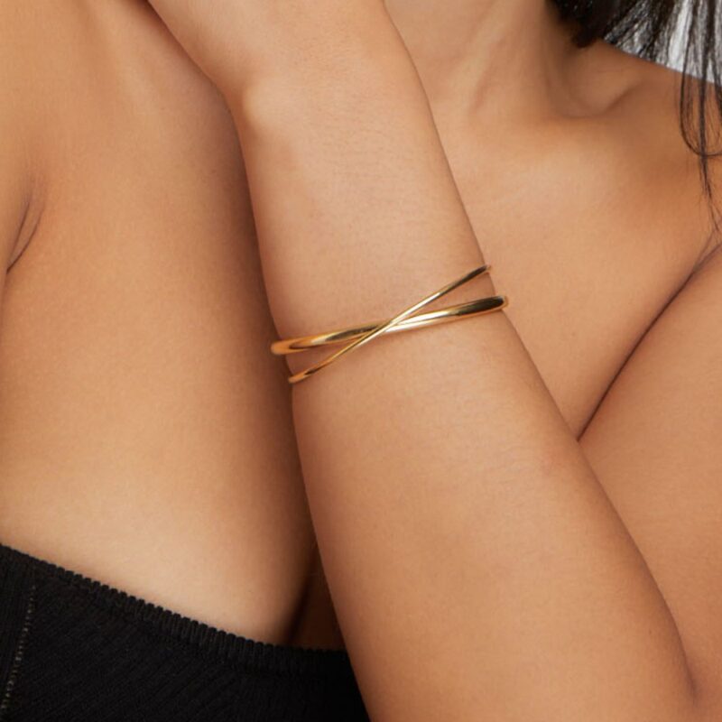 Alternative view of Eva Gold Twist Bracelet