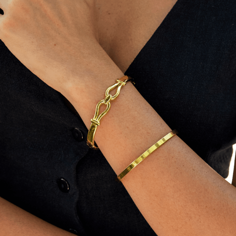 Alternative view of Felicity Gold Bangle