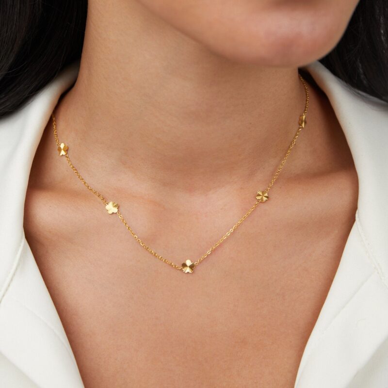 Alternative view of Flower Power 18K Gold Chain Necklace