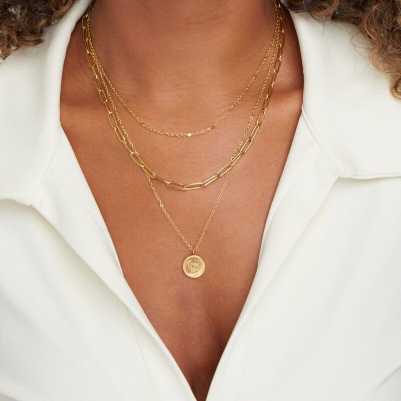 Alternative view of Geya Coin Layered Necklace