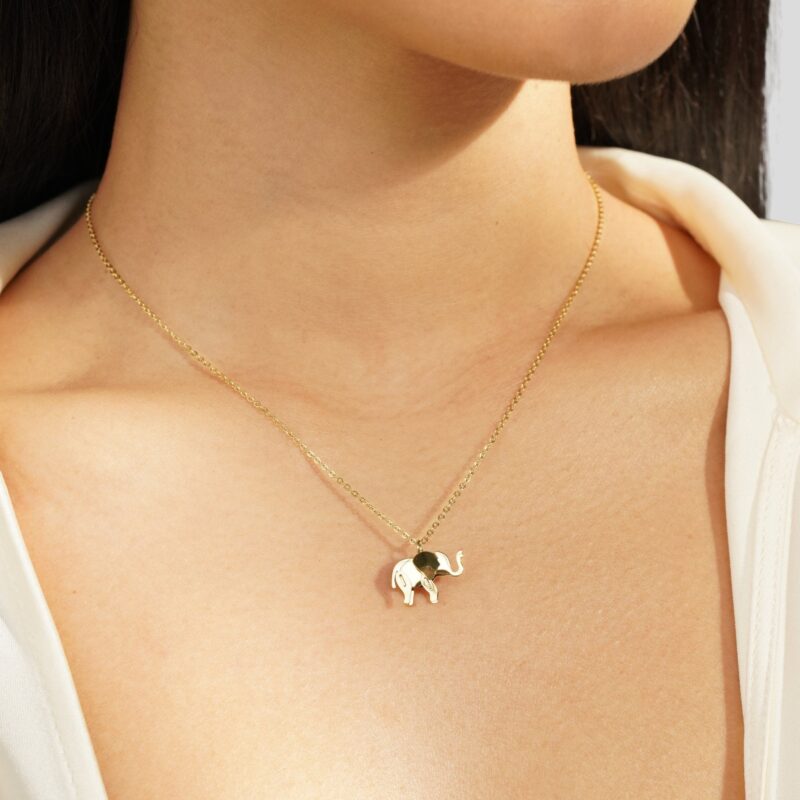 Alternative view of Gold Elephant Necklace