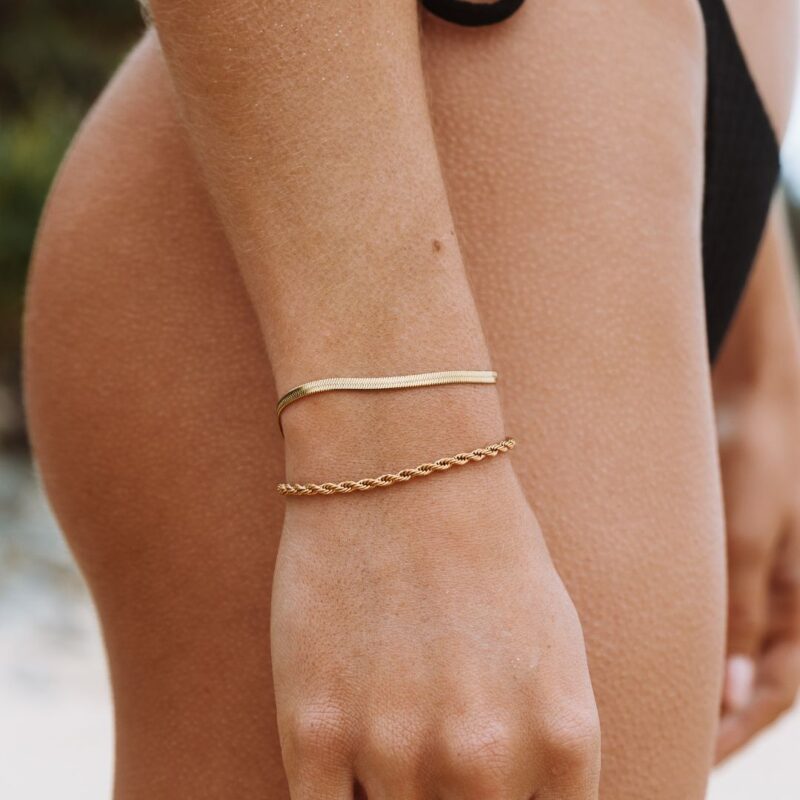 Alternative view of "Kauai" Herringbone Bracelet