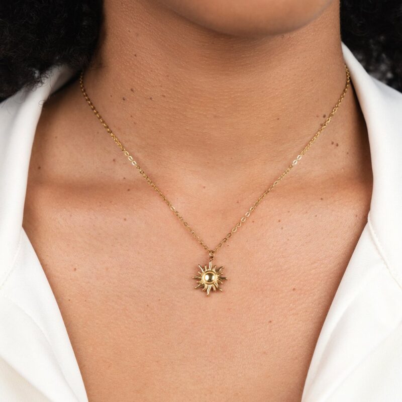 Alternative view of Golden Sunburst Necklace