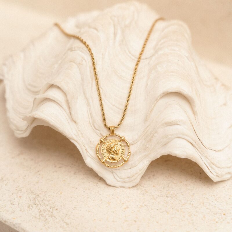 Alternative view of Greek Coin Necklace