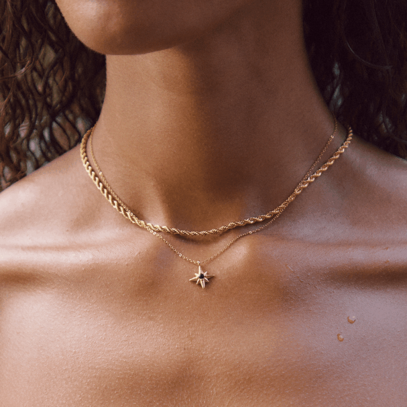 Alternative view of Guiding Star Emerald Crystal Necklace