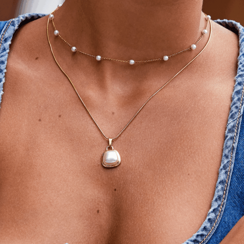 Alternative view of Ivory Pearl Pendant Necklace