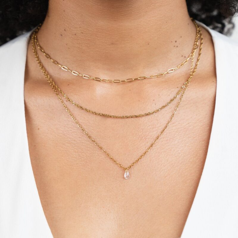 Alternative view of Jana Triple Chain Necklace