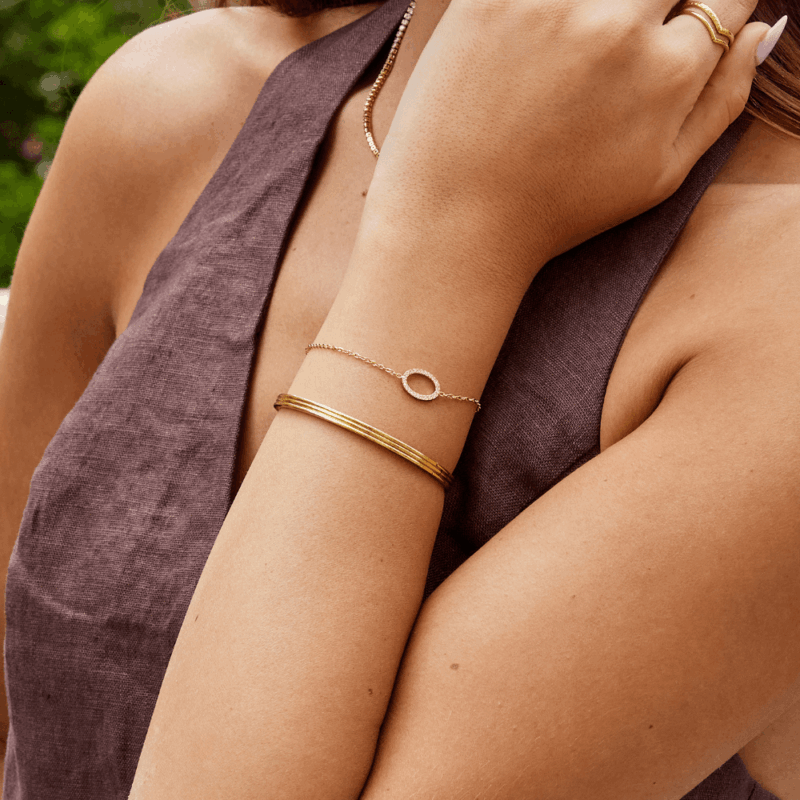 Alternative view of Kaia Round Crystal Bracelet
