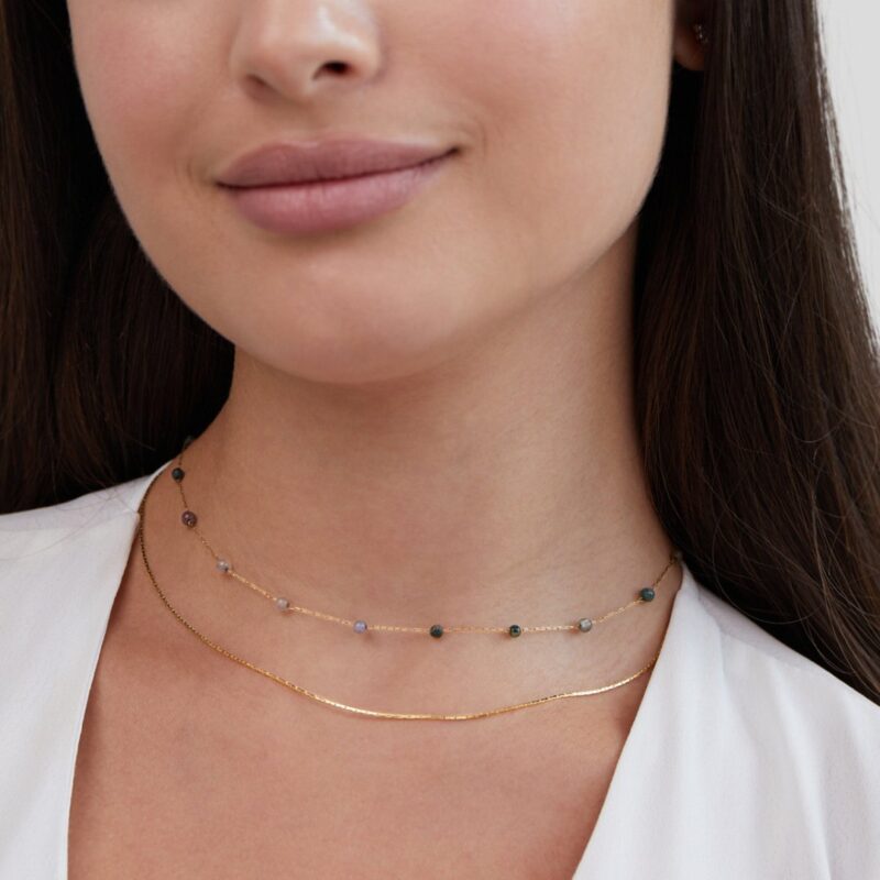 Alternative view of Layered Alana Gold & Stone Necklace