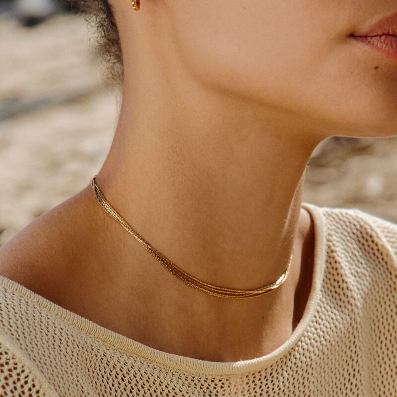 Alternative view of "Riviera" Layered Choker