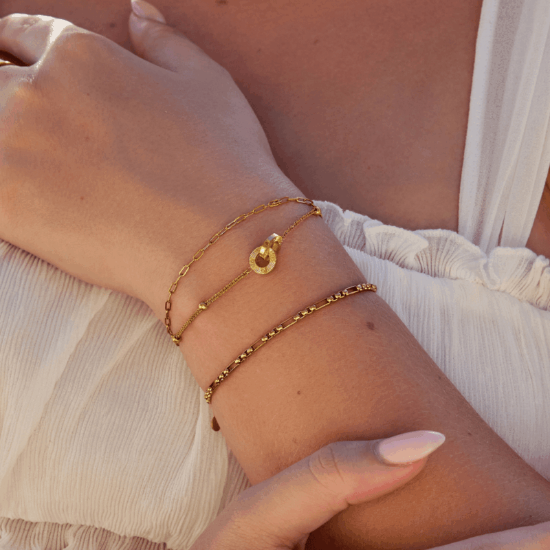 Alternative view of Layered Eternity Loop Bracelet