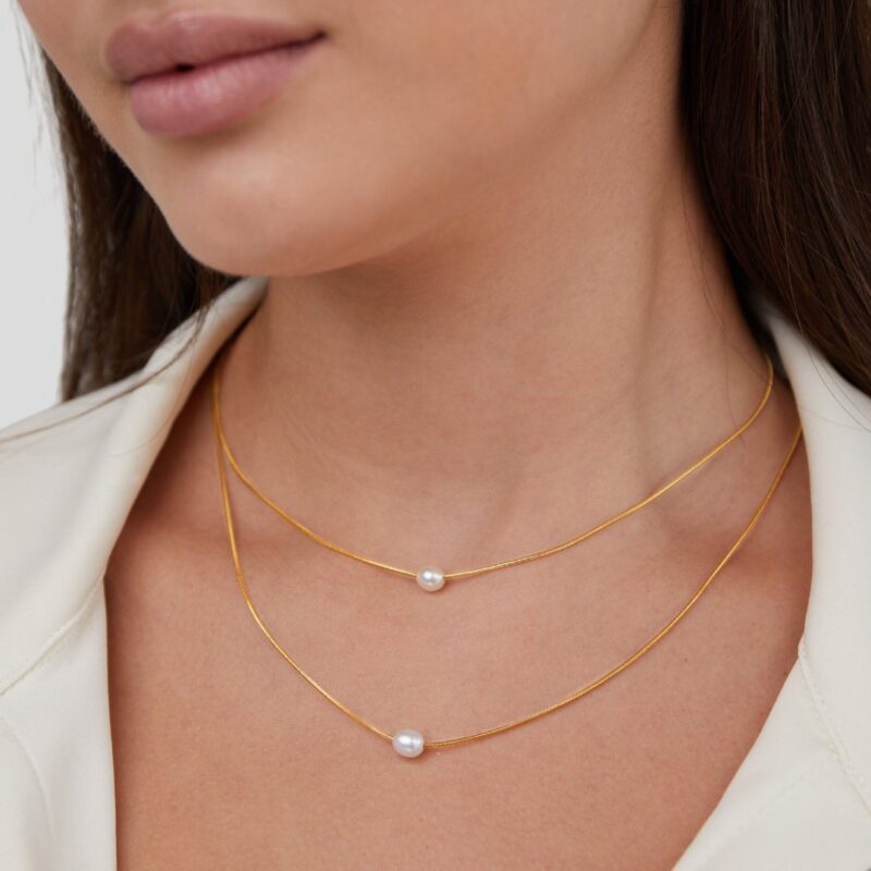 Alternative view of Layered Freshwater Pearl Necklace