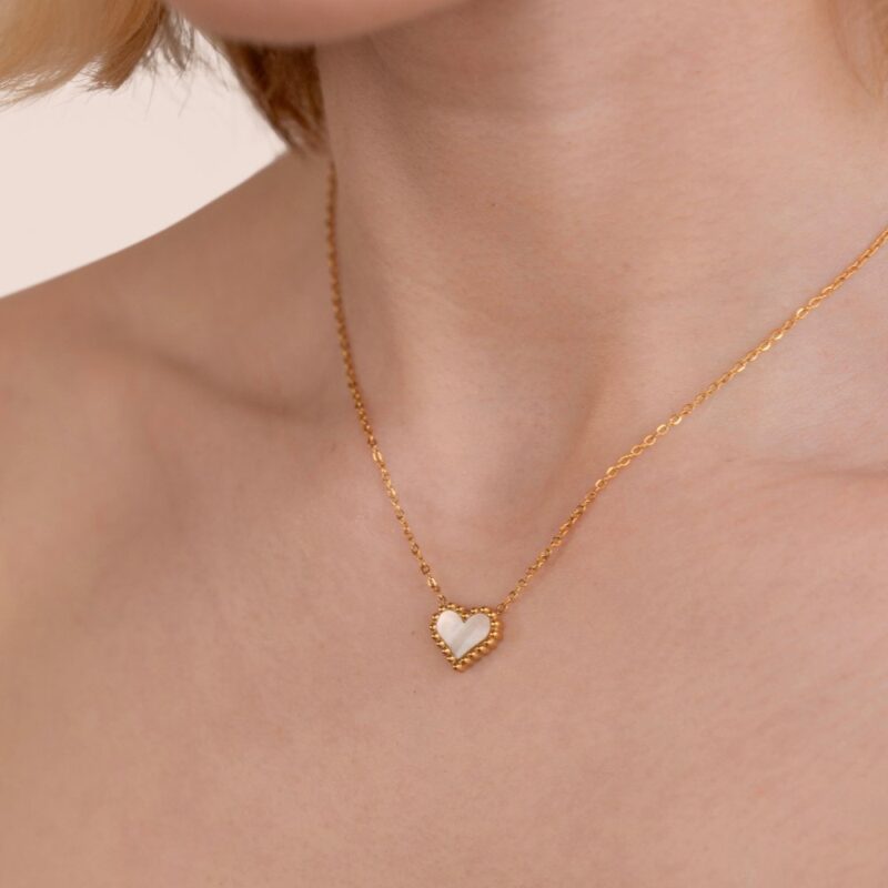 Alternative view of Lois Beaded Heart Necklace
