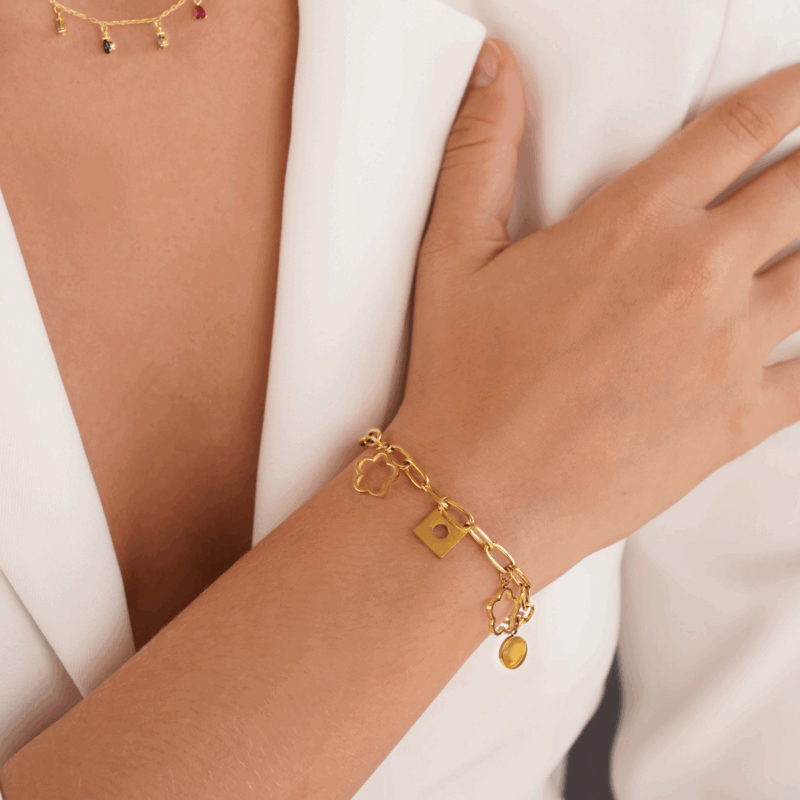 Alternative view of Lucky Daisy Charm Bracelet