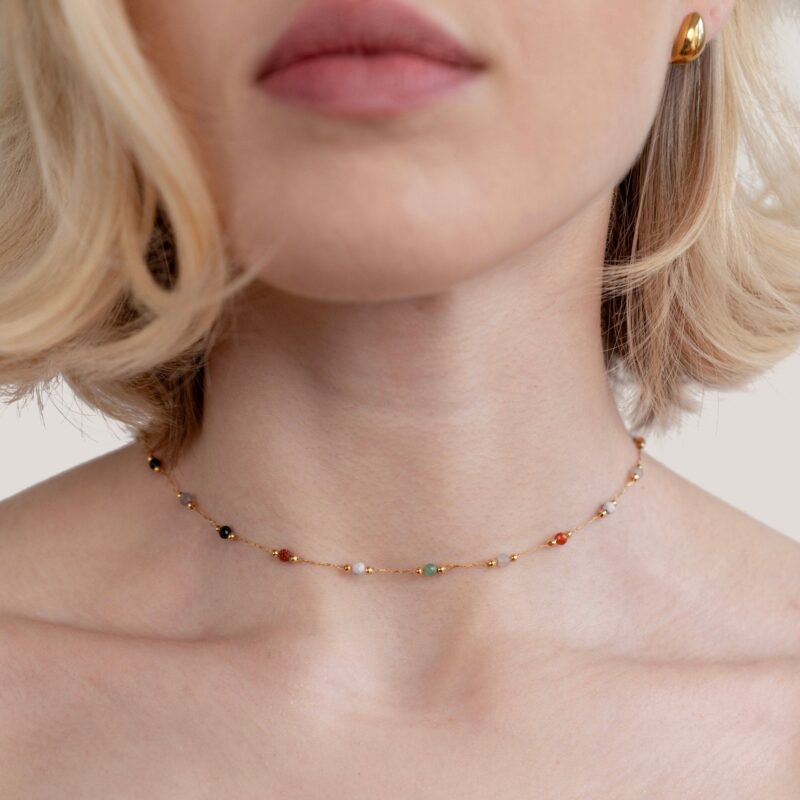 Alternative view of Lulu Beaded Stone Necklace