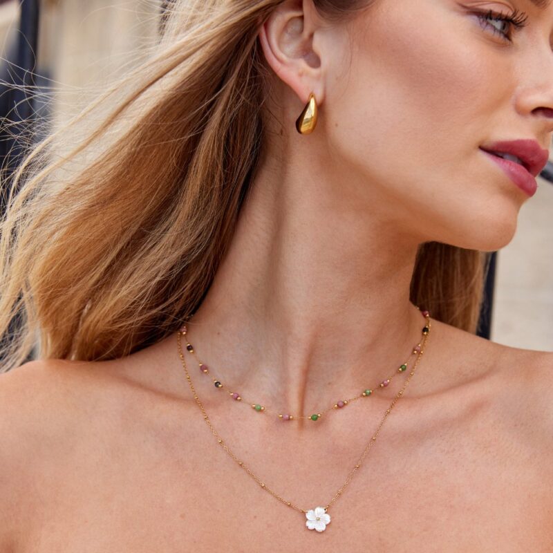 Alternative view of Lulu Spring Beaded Stone Necklace