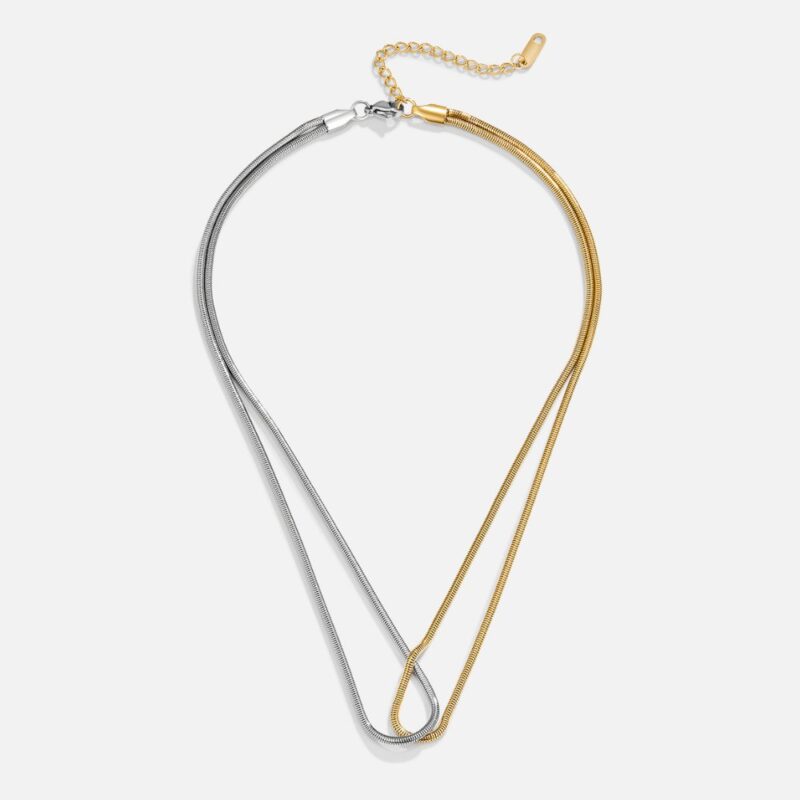 Alternative view of Mari Gold & Silver Necklace