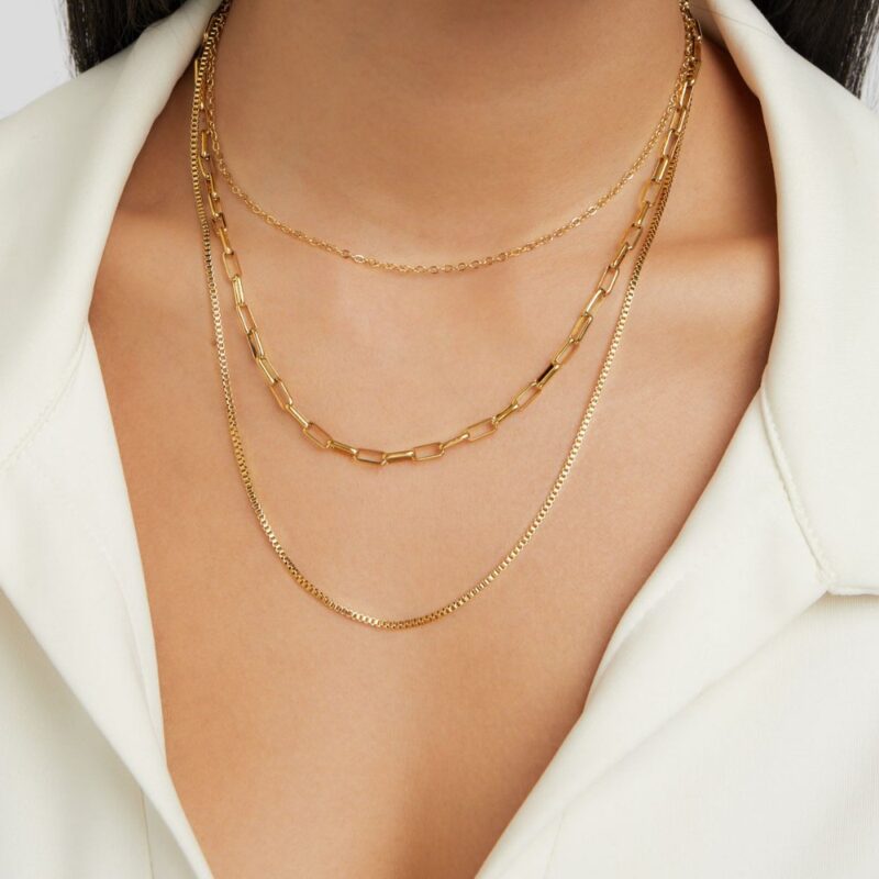 Alternative view of Miela Layered Chain Necklace