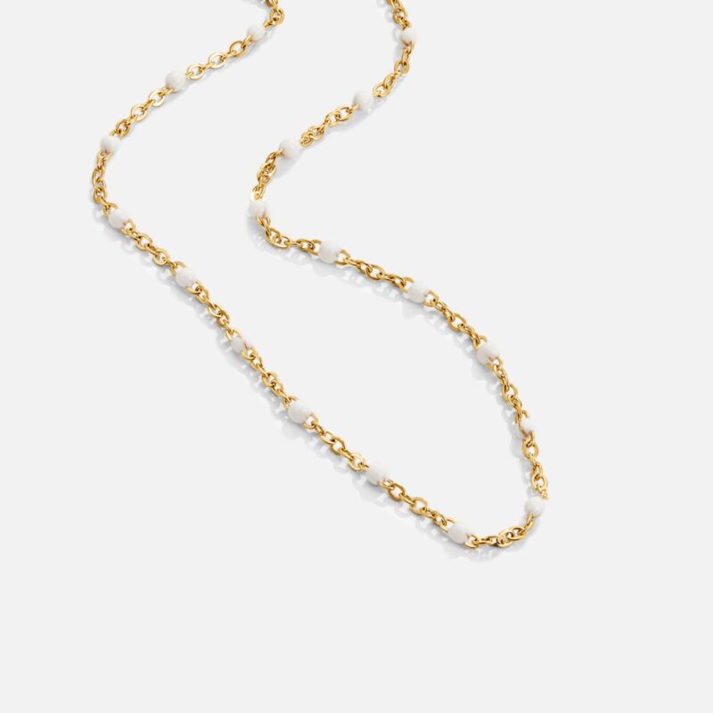 Alternative view of Mila White Bead Necklace