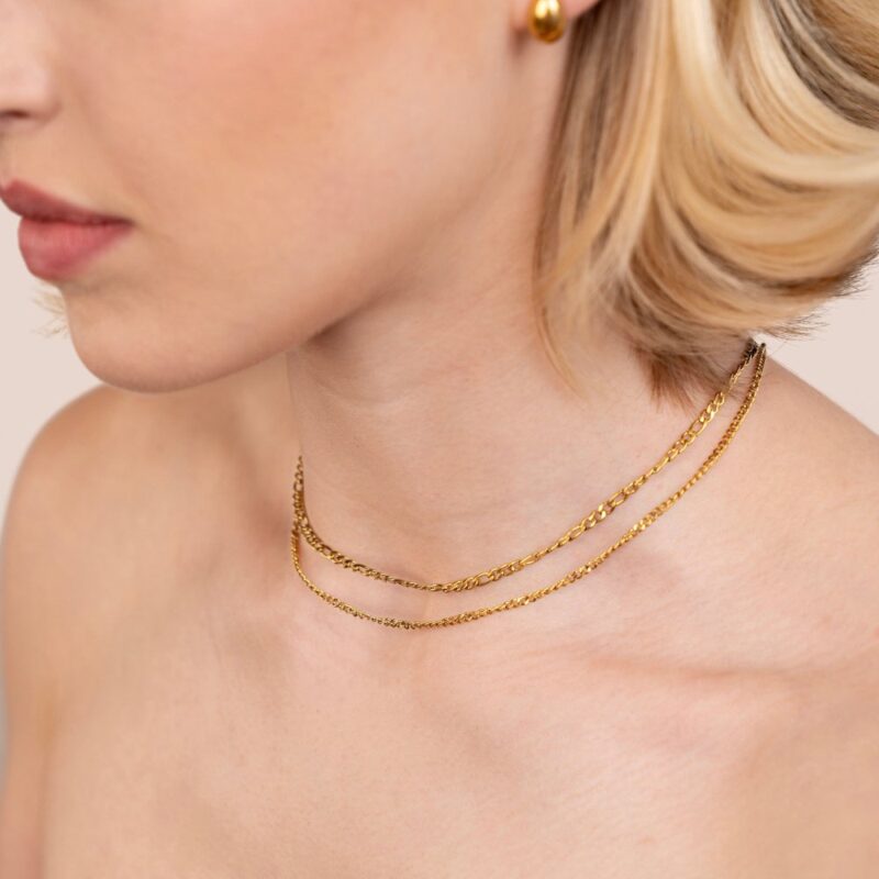 Alternative view of Mirabel Double Chain Necklace