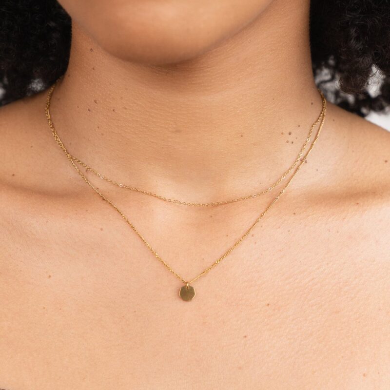 Alternative view of Miranda Layered Gold Necklace