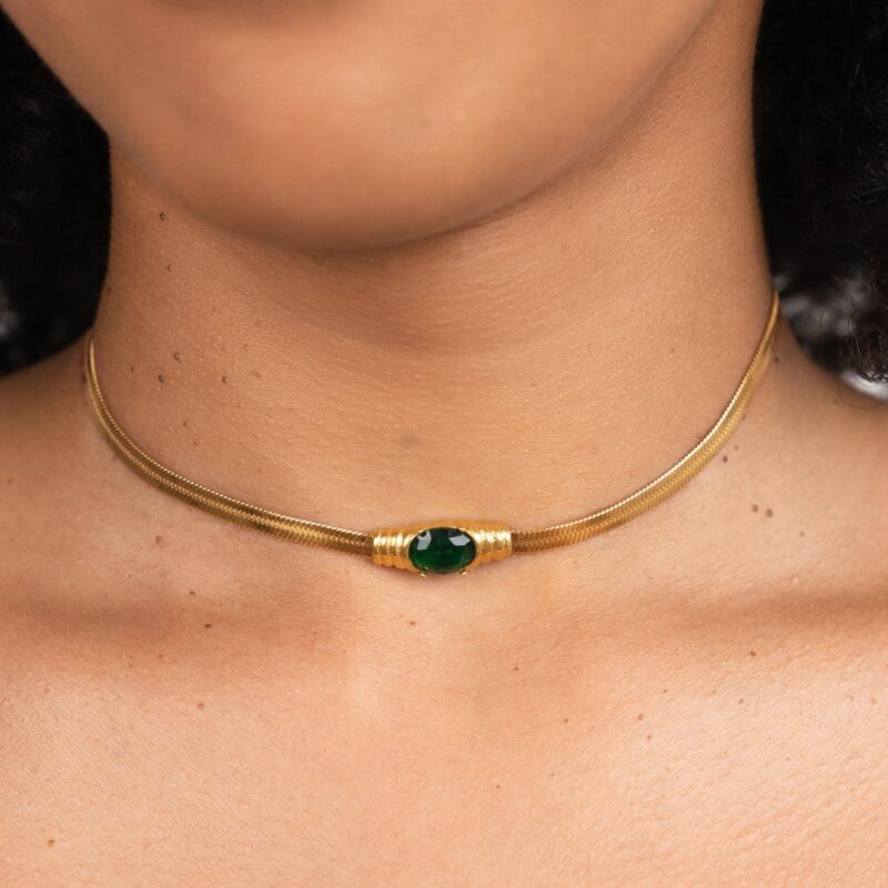 Alternative view of Monica Green Crystal Necklace