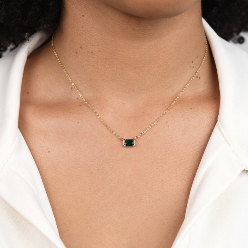Alternative view of Monica Green Emerald Necklace