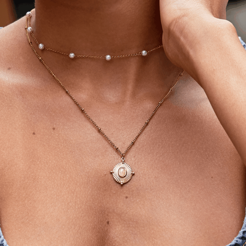 Alternative view of Monique Vintage Stone Necklace