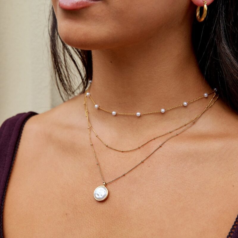 Alternative view of Mother Of Pearl Pendant Necklace