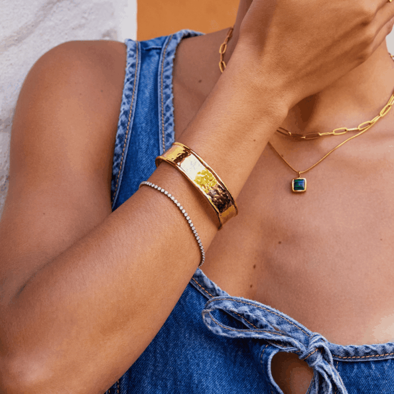 Alternative view of Nica Gold Bangle