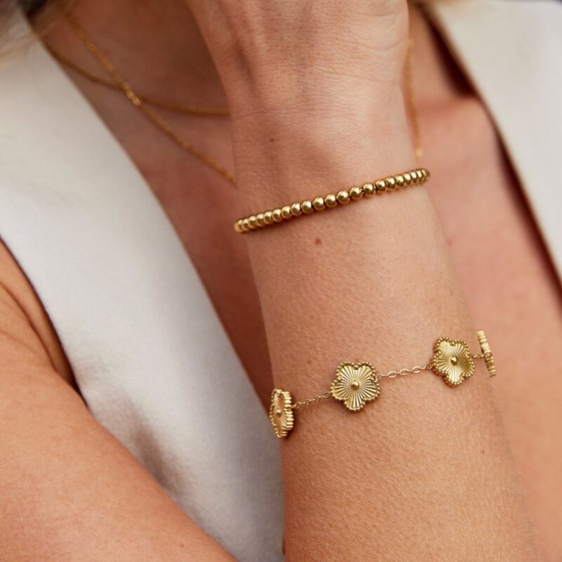 Alternative view of Niloya Beaded Gold Bracelet