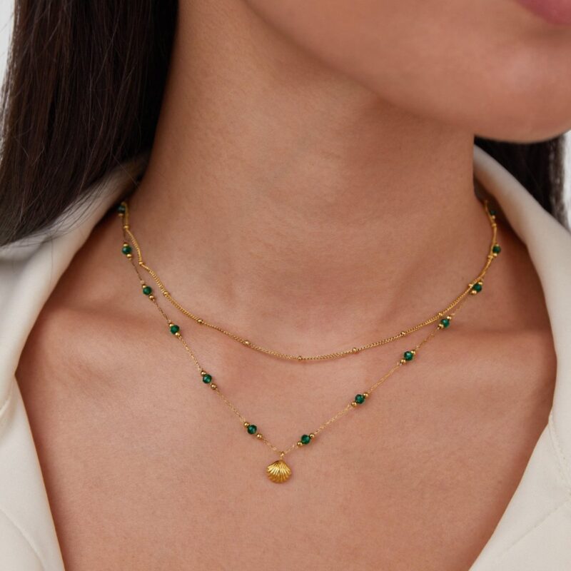Alternative view of Niyah Bead Gold Chain Necklace