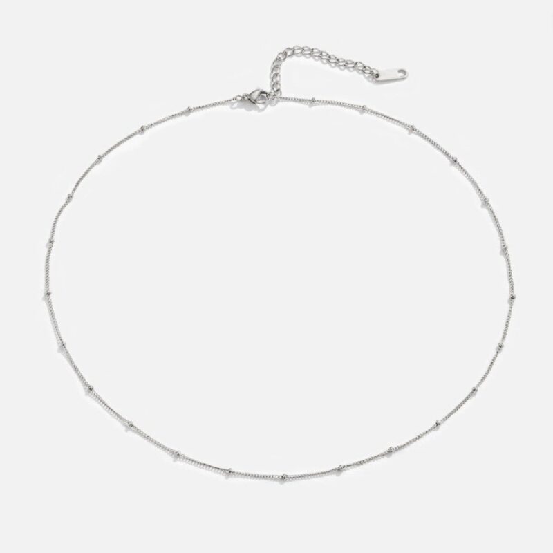 Alternative view of Niyah Bead Silver Chain Necklace