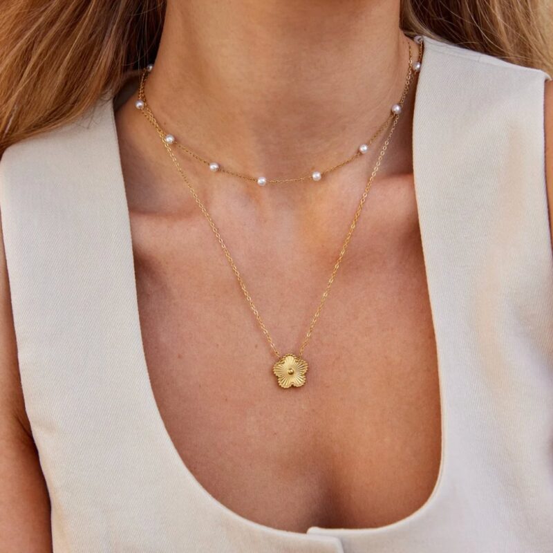 Alternative view of Nura Pearl 18K Gold Necklace