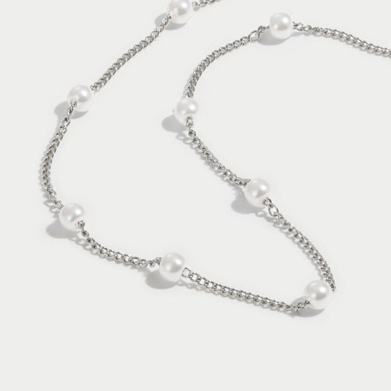 Alternative view of Nura Pearl 18K Silver Necklace