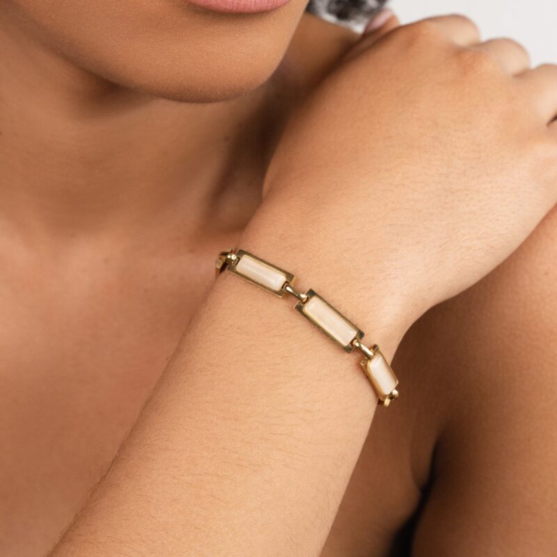Alternative view of Opal Gold Baguette Bracelet