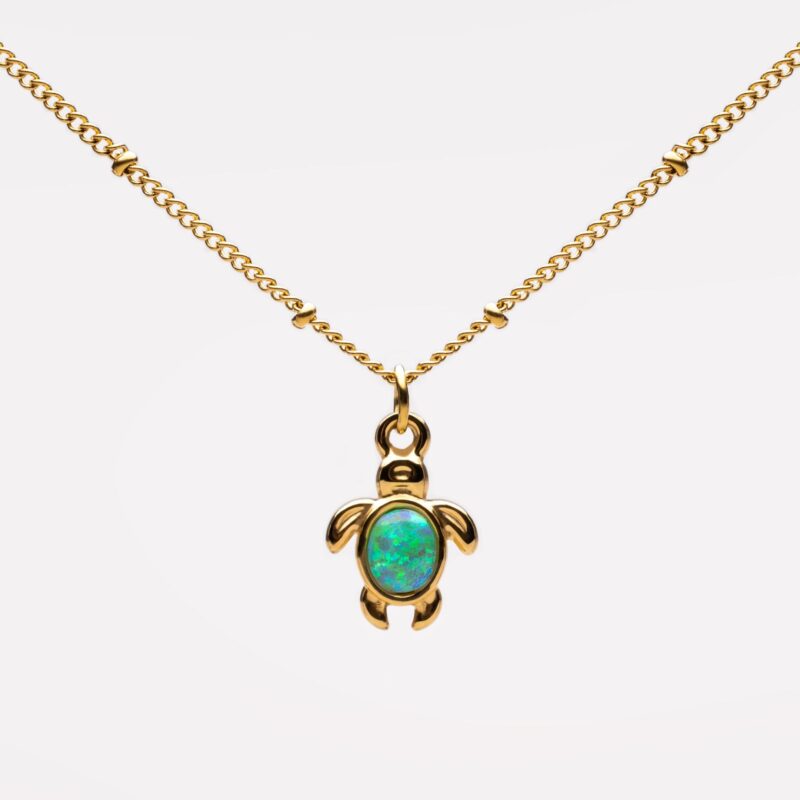 Alternative view of Opal Turtle Necklace
