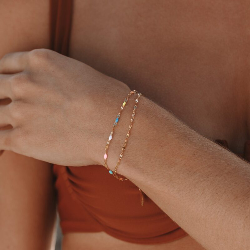 Alternative view of Rainbow Dainty Bracelet