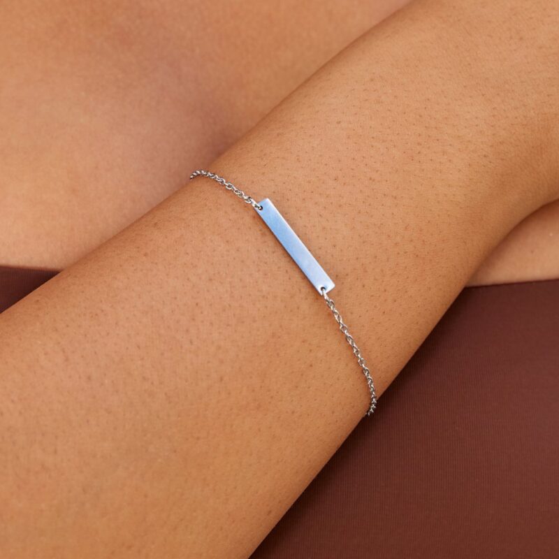 Alternative view of Rina Silver Bar Bracelet